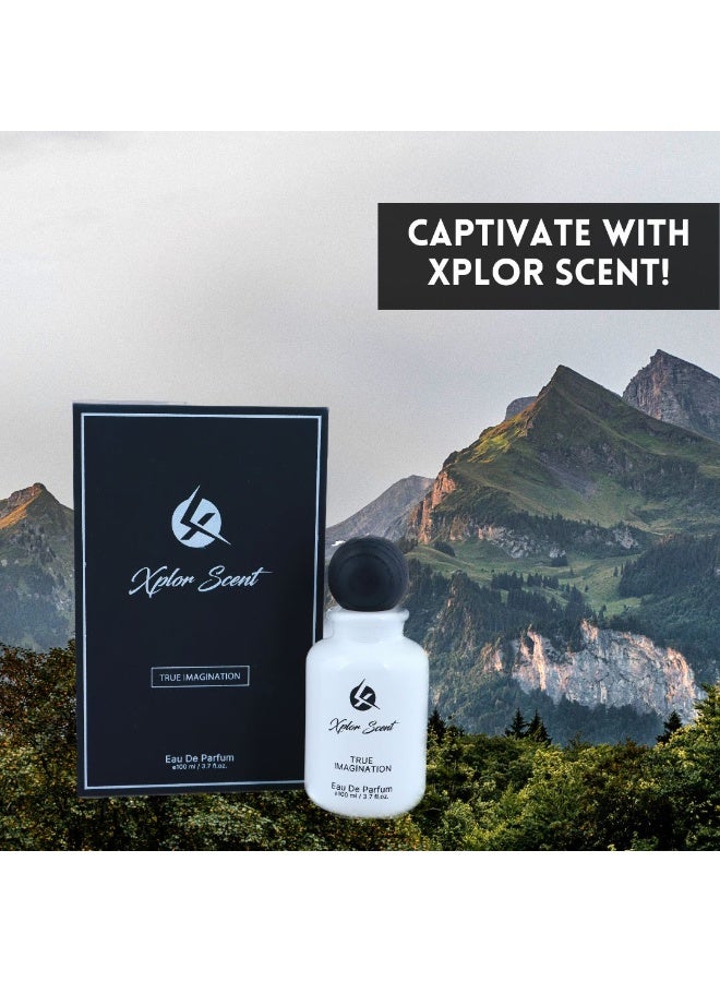 Xplor Scent True Imagination Eau De Parfum 100ml – Long-Lasting Floral Woody Unisex Perfume with Vanilla, Musk & Sandalwood - Image 3